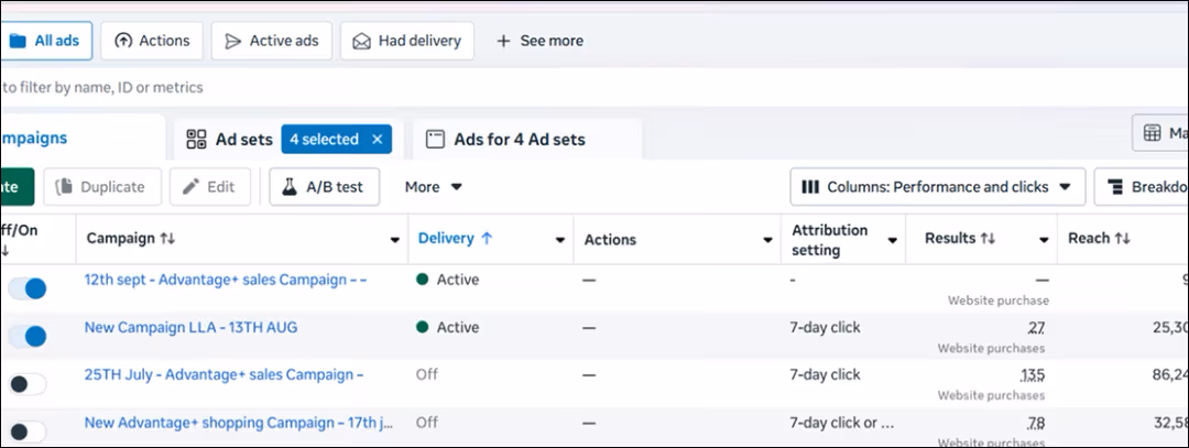 Meta Ads Result