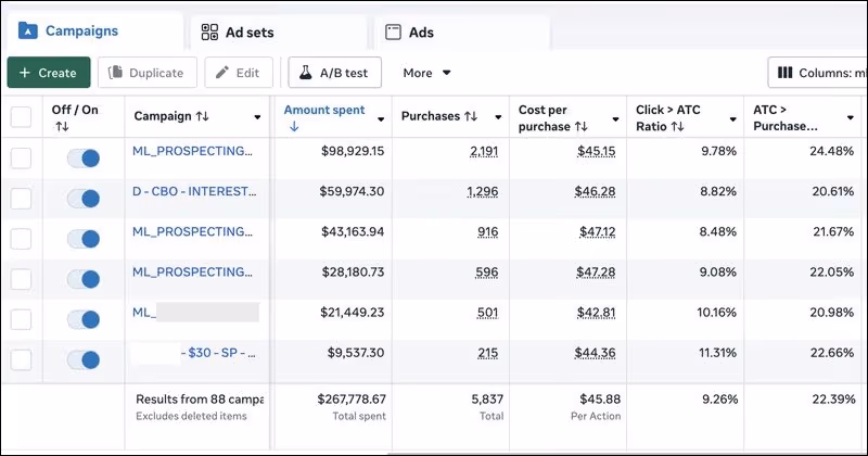 Meta Ads Result
